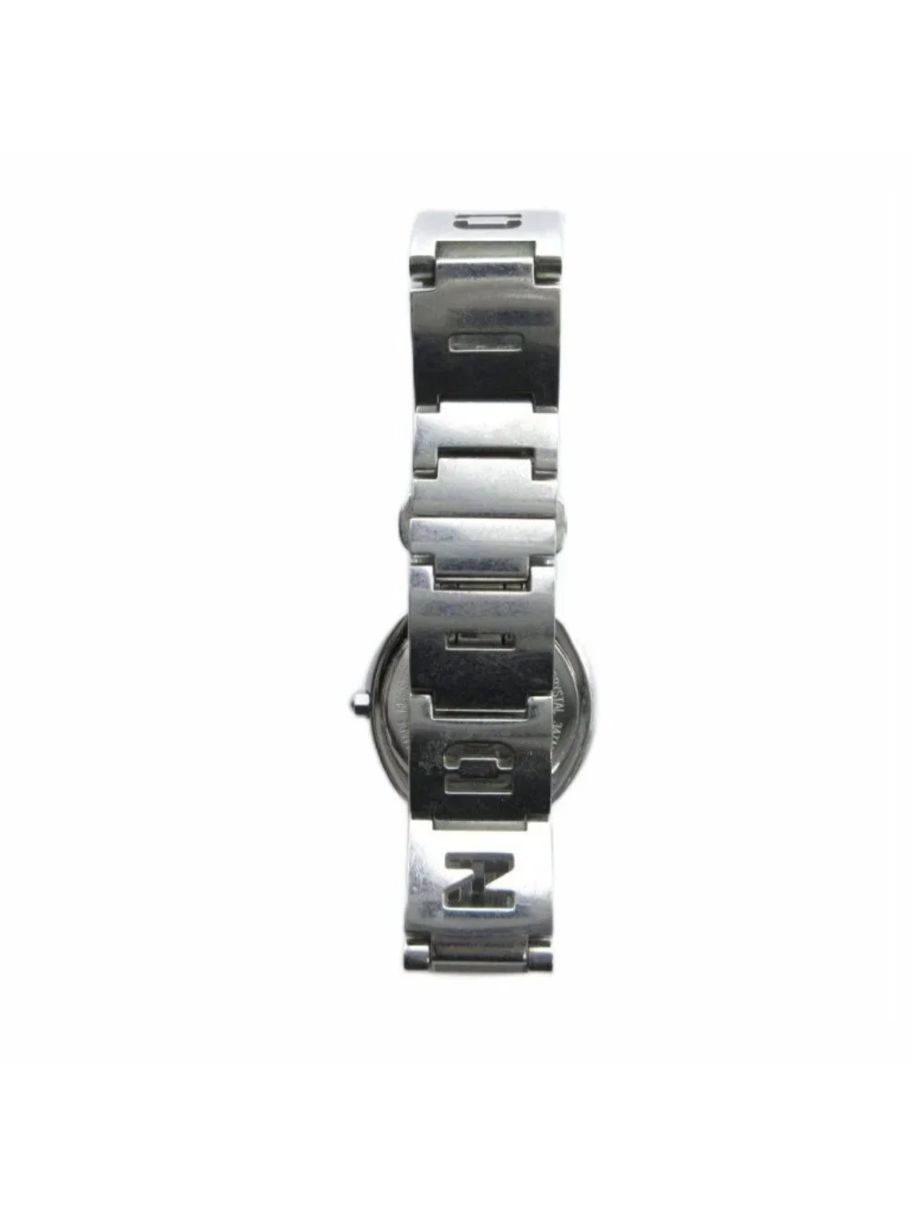 Fendi Watch Quartz Black Dial Logo Silver